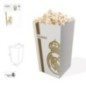 Caja para palomitas real Madrid oficial oro 3 uds 8,5x15x6,5 cm