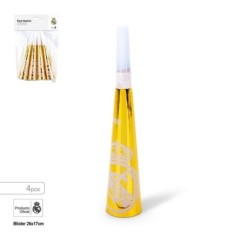 Trompeta Matasuegras Real Madrid oficial oro 6 uds 8447196317077 RM31707EF