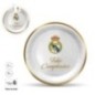 Platos Real Madrid oficial cumpleaños blanco oro 8 uds 18 cm