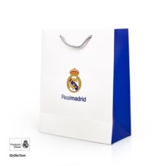 Bolsa regalo Real Madrid oficial blanca 26x12x32 cm 8447196382013 RM38201EF