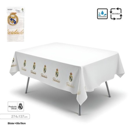 Mantel Real Madrid oficial cumpleaños 274x137 cm 8447196400625 RM40062EF