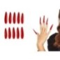 Uñas rojas demonio diablo con adhesivo