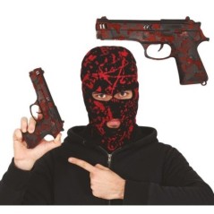Pistola negra con sangre de juguete 22 cm 8434077165119 16511