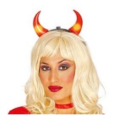 Cuernos de demonio diablo rojos con luz 8434077190036 19003