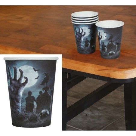 Vasos cementerio halloween 6 uds 9 cm 8434077242766 24276