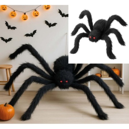 Araña negra decoracion halloween 200 cm 8434077269848 26984