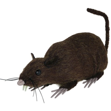 Rata marron 15 cm decoracion halloween 8434077290804 29080