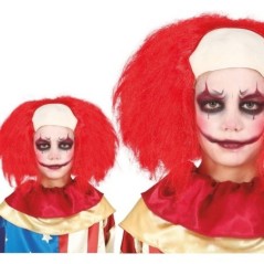 Peluca payaso roja con calva blanca it infantil 8434077480113 48011