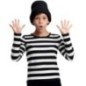 Camiseta preso rayas blancas y negras infantil tallas