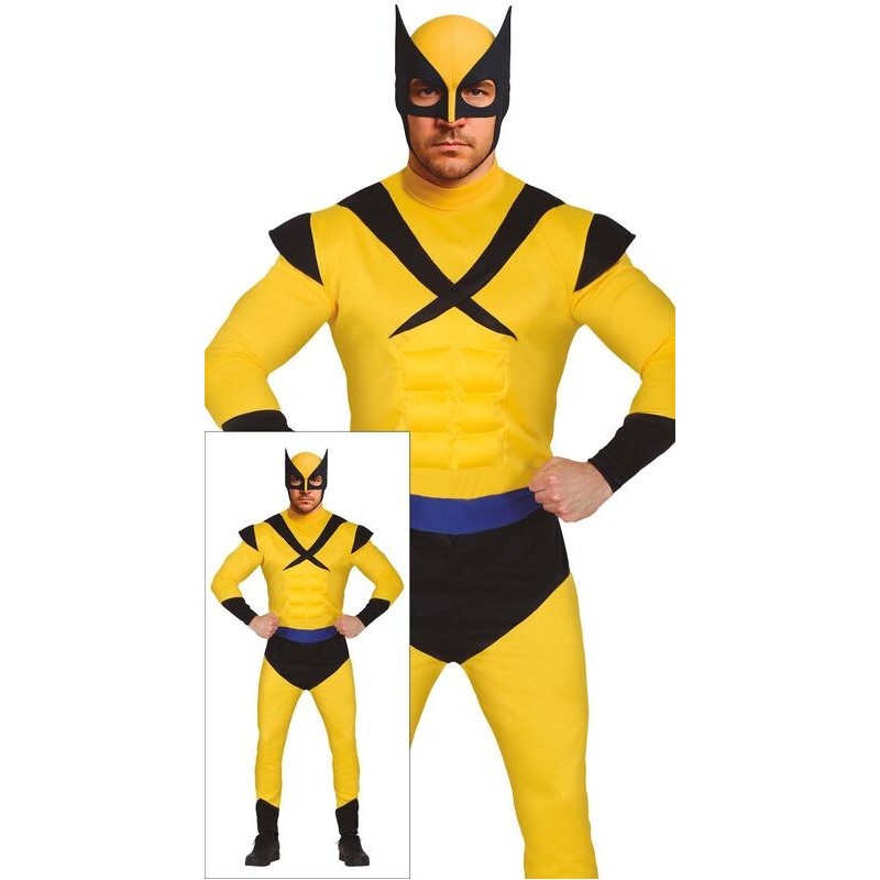 Disfraz lobo amarillo Lobezno tallas