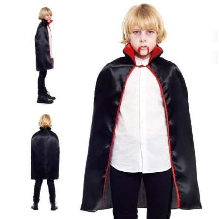 Capa vampiro negra y roja dracula 90 cm 8433584304516 30451