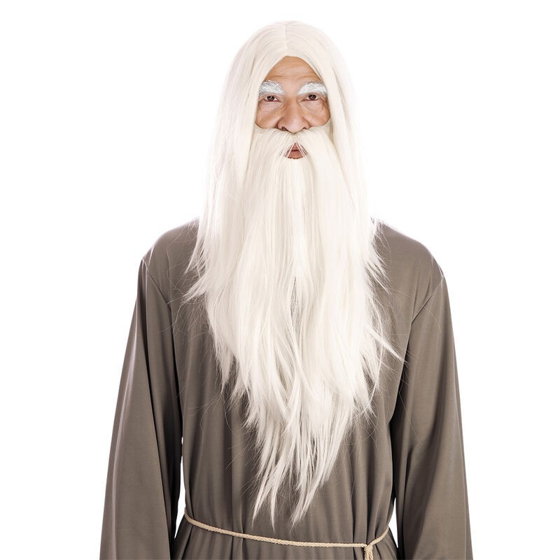 Peluca y barba mago blanco Saruman