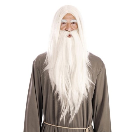 Peluca y barba mago blanco Saruman 8423667179292 115338