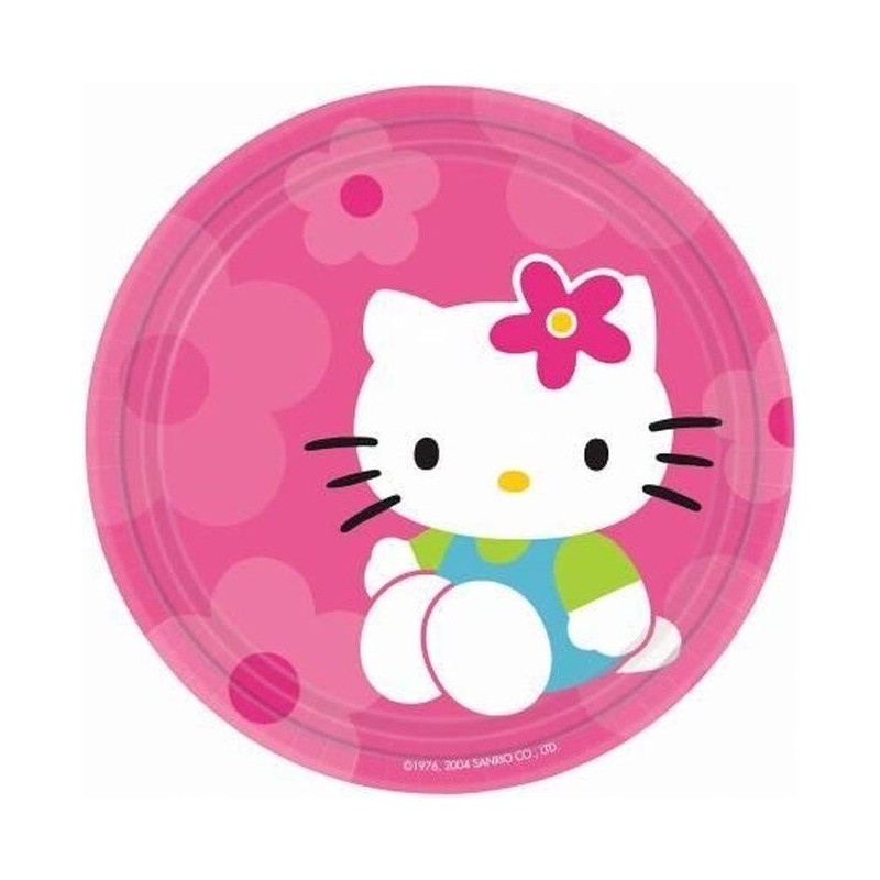 Platos Hello Kitty 8 uds de 18 cm