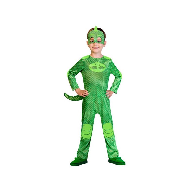 Disfraz gekko de pj mask para niño talla 7-8 años
