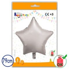 Globo estrella Blanca satin 79 cm 8429412047496 306 S28x1