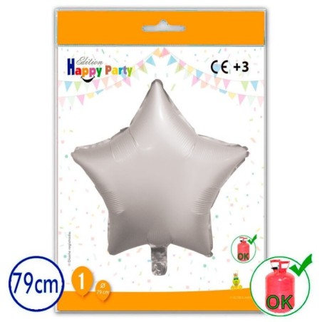 Globo estrella Blanca satin 79 cm 8429412047496 306 S28x1