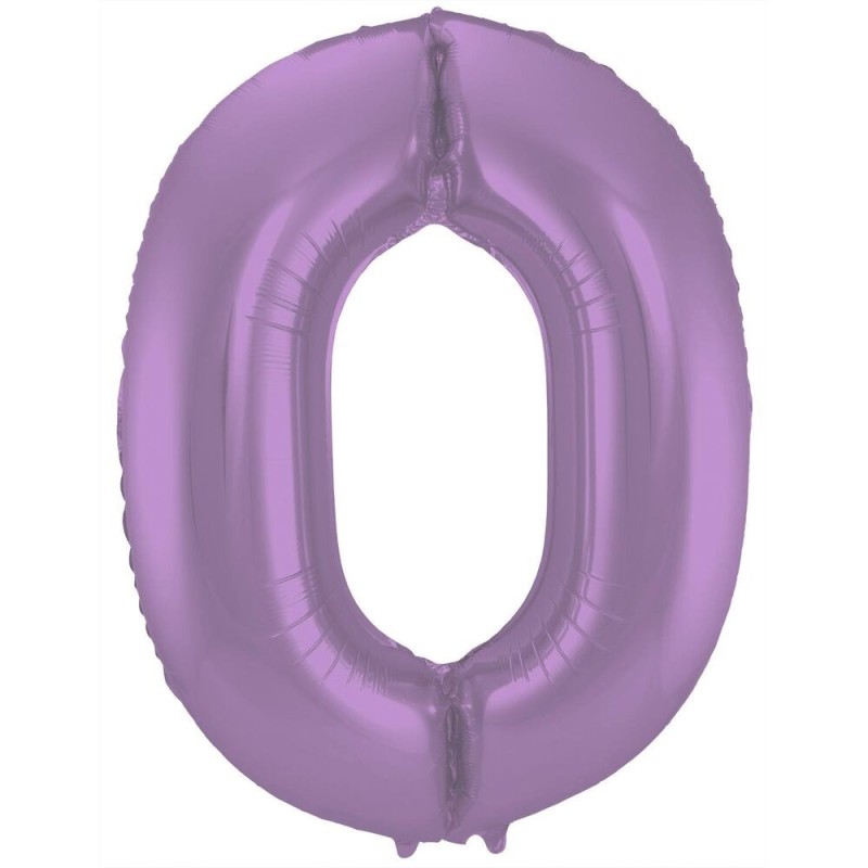 Globo Numero Lila mate foil 86 cm para helio o aire