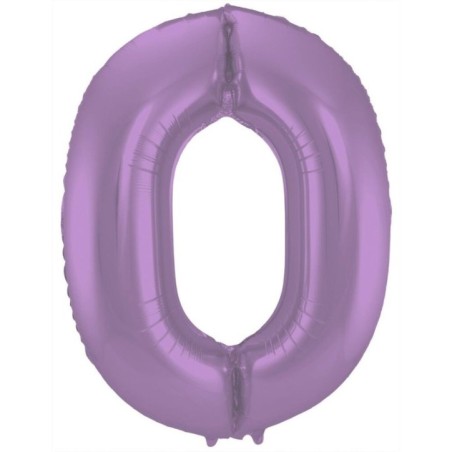 Globo Numero Lila mate foil 86 cm para helio o aire