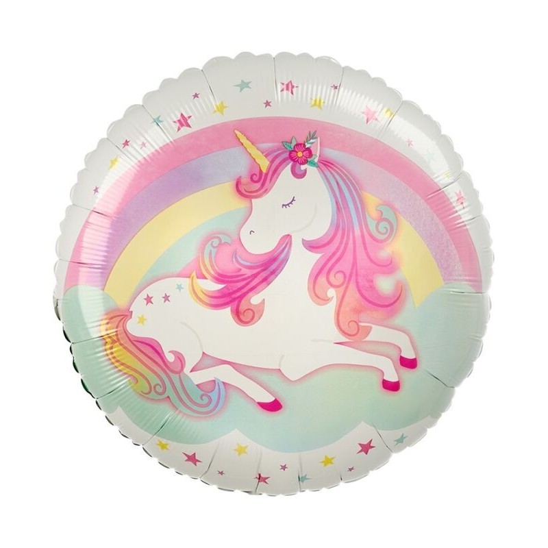 Globo unicornio 45 cm helio o aire
