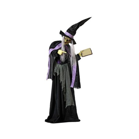 Figura Bruja con pie 183 cm con luz sonido y movimiento