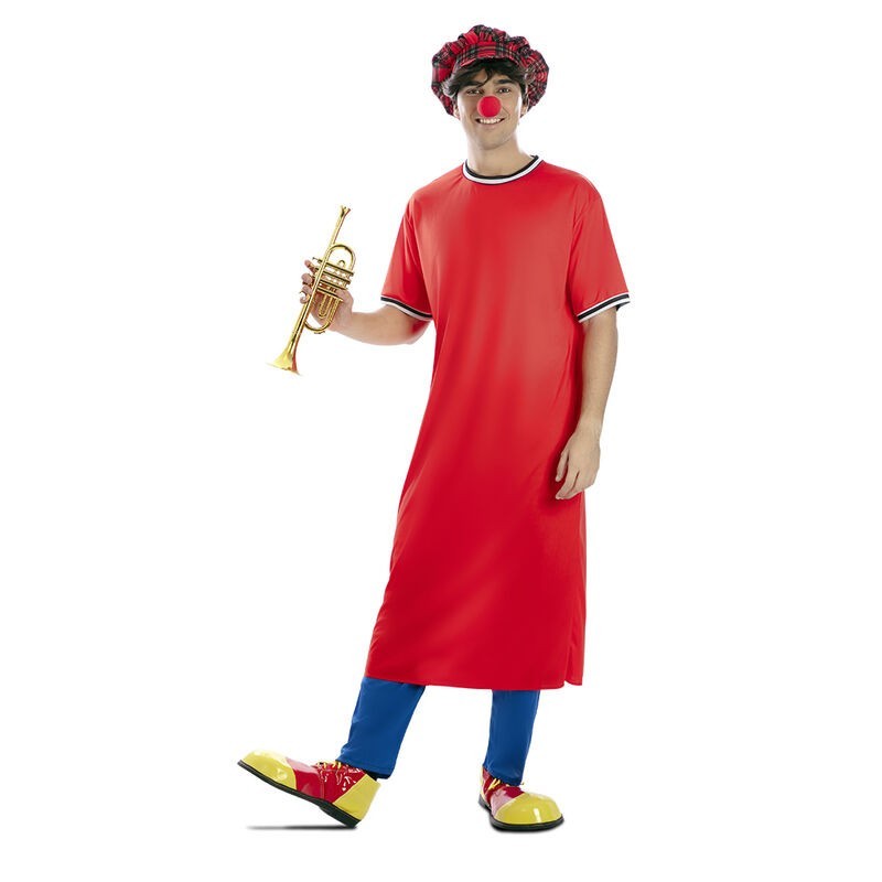 Disfraz payaso rojo de la tele talla S hombre