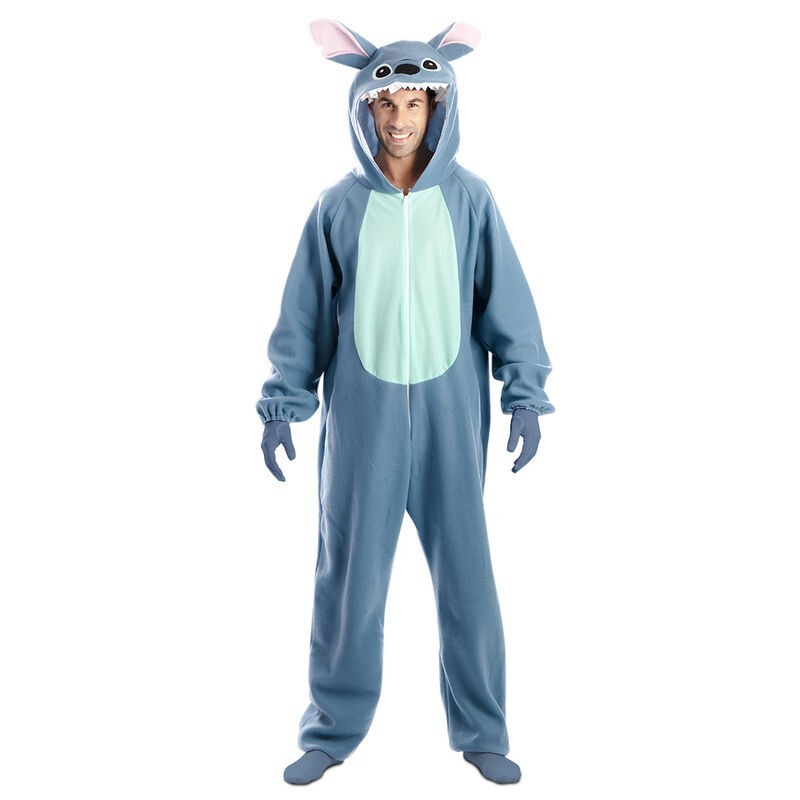 Disfraz monstruo azul similar a Stitch hombre tallas