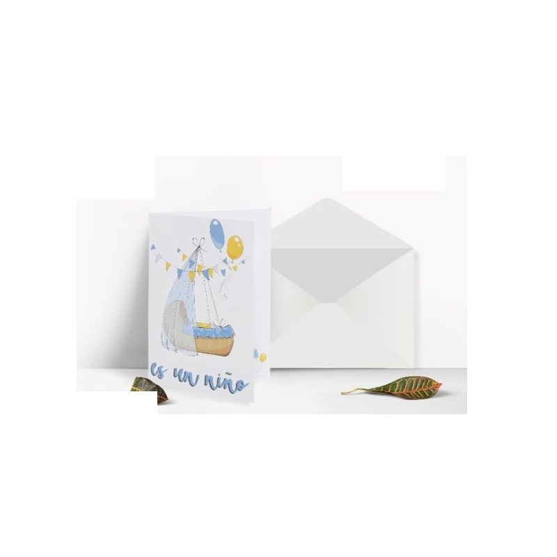 Tarjeta felicitacion Es una niño