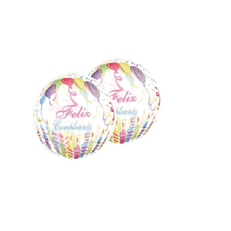 Globo feliz cumpleaños transparente 45 cm