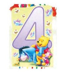 Piñata Winnie The Pooh numeros 33x46 cm -Tus disfraces