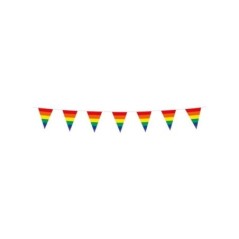 Banderin triangular arcoiris 3 mt orgullo-Tus Disfraces baratos