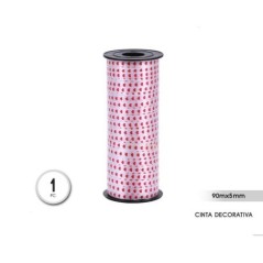 Cinta para globos corazones 90 mt de 5 mm-Tus Disfraces baratos