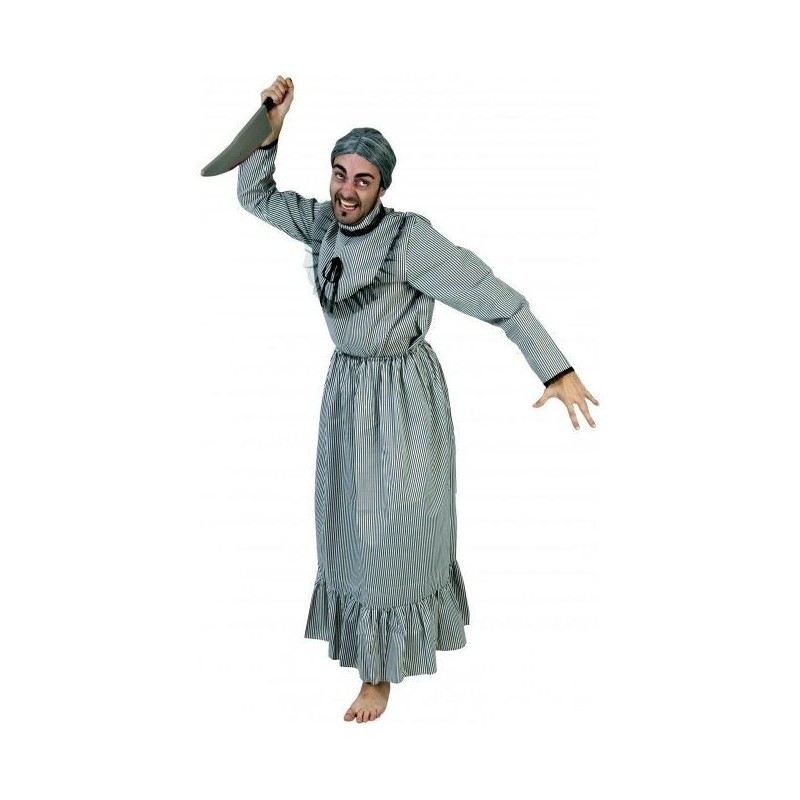 Disfraz vieja asesina psicosis talla ml hombre