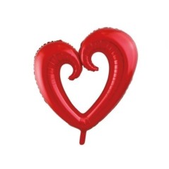 Globo corazon hueco 100 cm helio o aire-Tus Disfraces baratos