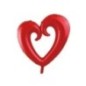 Globo corazon hueco 100 cm helio o aire