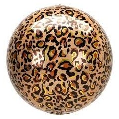 Globo Leopardo animal print redondo 40 cm-Tus Disfraces baratos