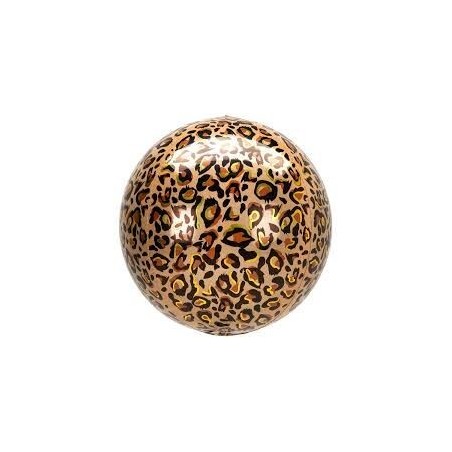 Globo Leopardo animal print redondo 40 cm-Tus Disfraces baratos