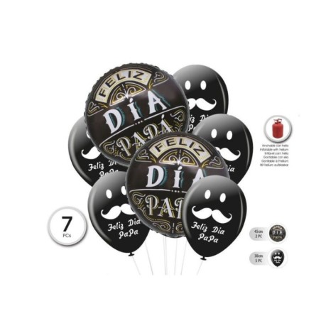 Globos dia del padre feliz dia papa 7 uds-Tus Disfraces baratos