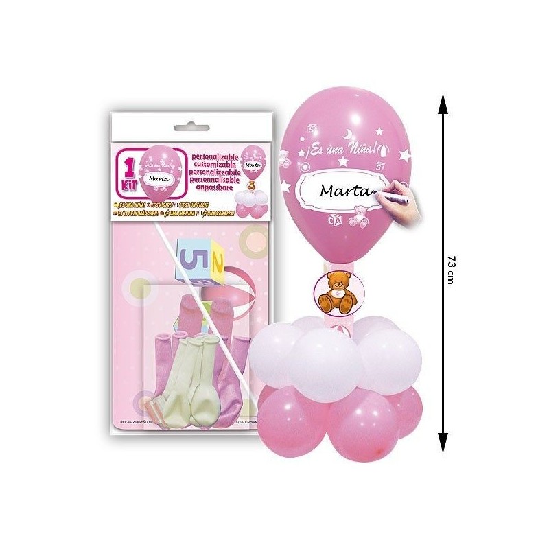 Kit es una niña baby shower o bautizo personalizab