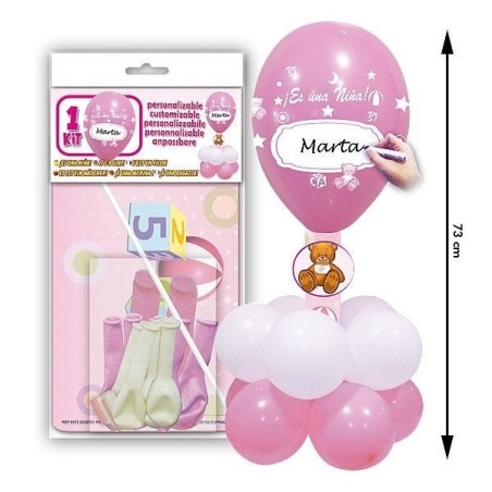 Kit es una niña baby shower o bautizo personalizab-Tus Disfraces