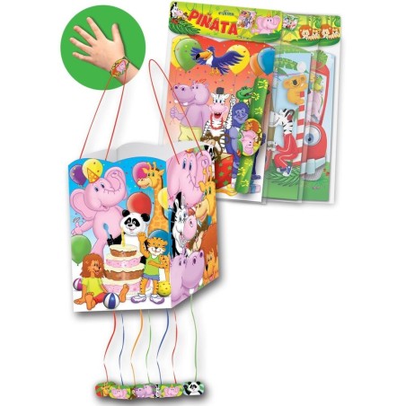 Piñata animales de la jungla 30x19 cm-Tus Disfraces baratos