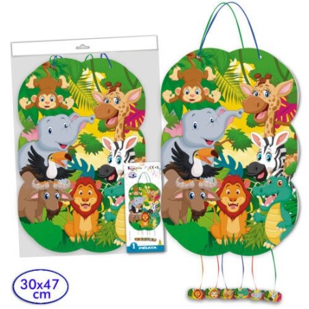 Piñata animales de la jungla 46x30 cm-Tus Disfraces baratos