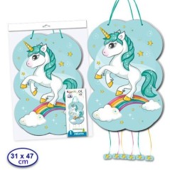 Piñata unicornio azul 31X47 CM-Tus Disfraces baratos