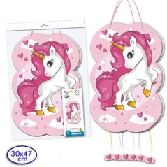 Piñata unicornio rosa 31X47 CM-Tus Disfraces baratos