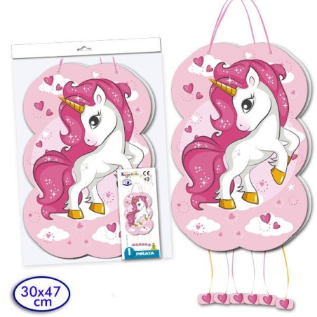 Piñata unicornio rosa 31X47 CM-Tus Disfraces baratos