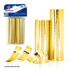 Serpentinas oro estrellas 36 rollos-Tus Disfraces baratos