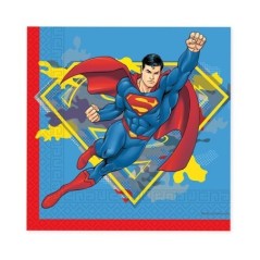 Servilletas Superman cumpleaños 20 uds 33 cm-Tus Disfraces