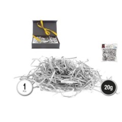 Virutas de papel para relleno de regalo plata-Tus Disfraces baratos