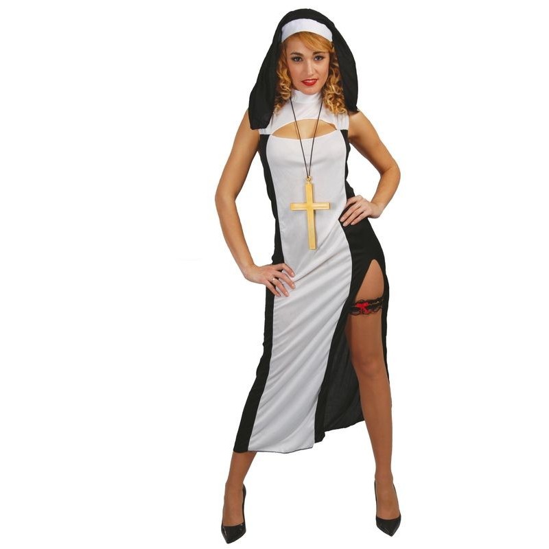 Disfraz monja mujer talla L 42-44