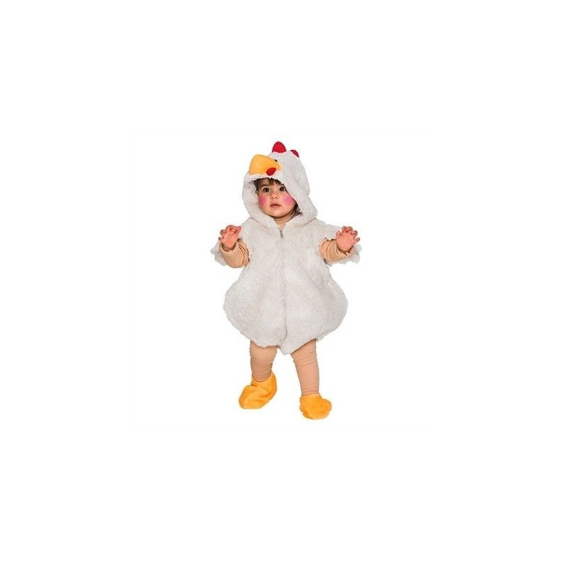 Disfraz pollito blanco bebe 2-3 años